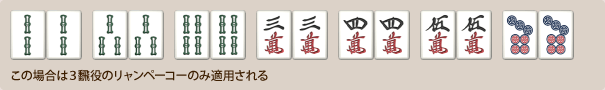この場合は二盃口のみ適用される例