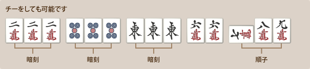 チーしていても成立する三暗刻例