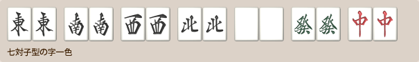 字一色の手牌例